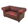 Picture of English Tufted Leather Chesterfield Loveseat