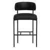 Picture of Hollis Leather Metal Framed Upholstered Bar Stool (Set of 2)