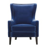 Picture of Rosco Modern Wingback Navy Velvet Accent Chair