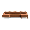 Sloan 3 Piece U Sectional - Lux Home Decor