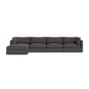 Tatum Modular 4-Seat Sofa with Storage Ottoman - Lux Home Decor